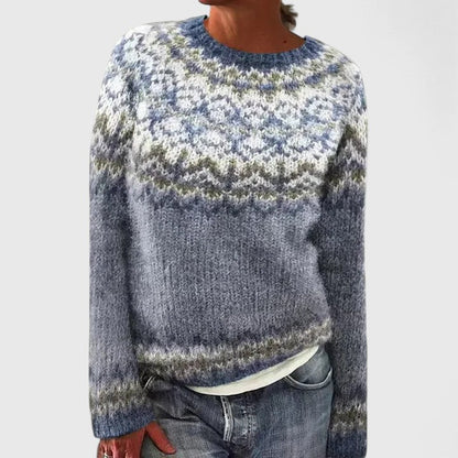 Cilla | Pull à empiècement jacquard Fair Isle
