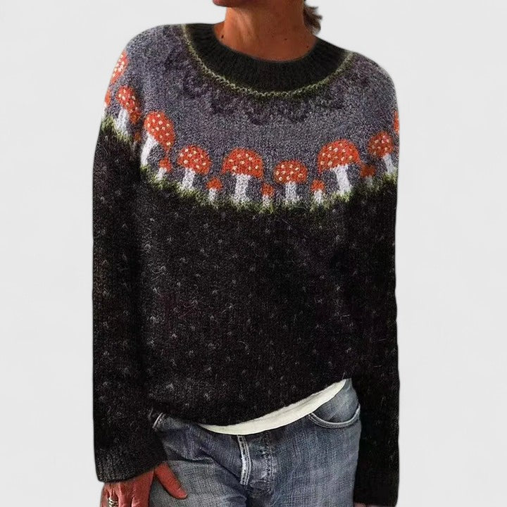 Cilla | Pull à empiècement jacquard Fair Isle