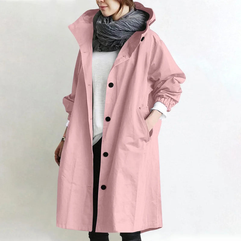 Trench long à capuche
