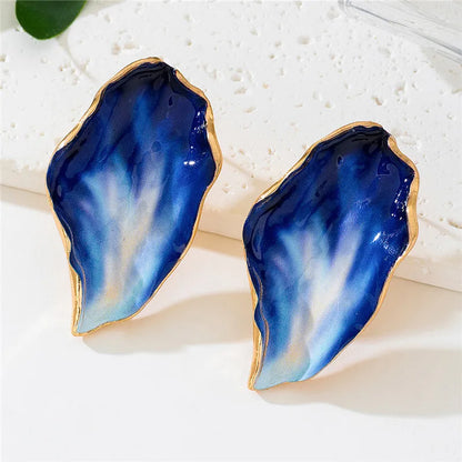 Boucles d'oreilles pendantes en pétales voyantes