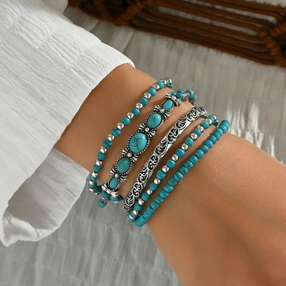MAËLYS | Bracelet multirang turquoise raffiné