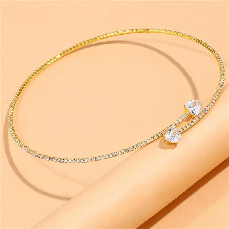 AMARA | Collier ras-de-cou cœur en cristal