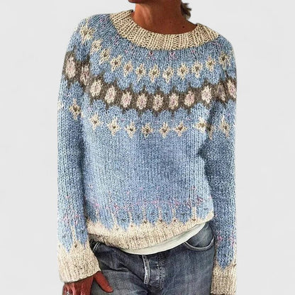 Cilla | Pull à empiècement jacquard Fair Isle