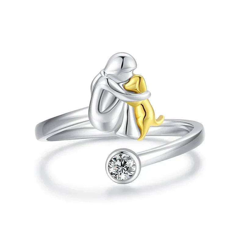 ROSE | Bague icône chien