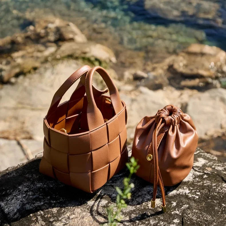 Mini sac panier tressé Wynn