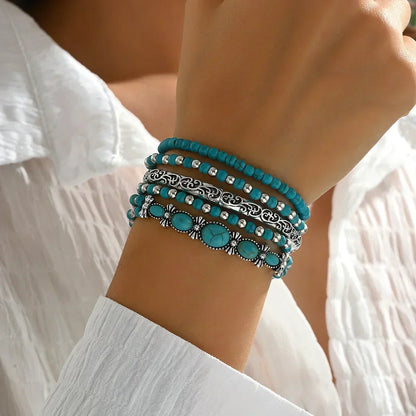 MAËLYS | Bracelet multirang turquoise raffiné