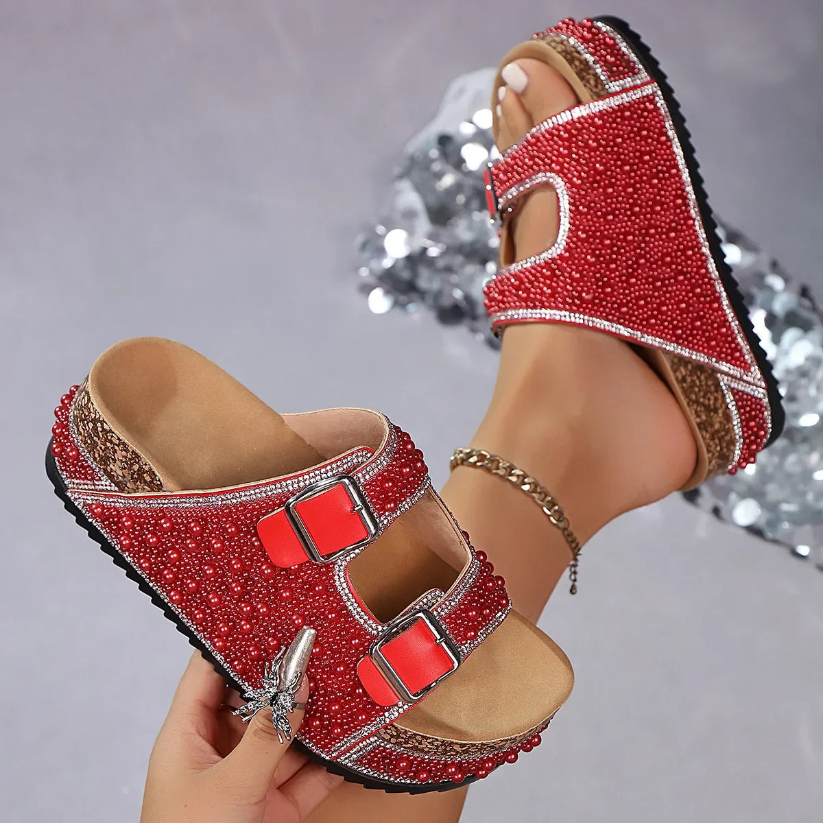 Sandales Isabelle perle