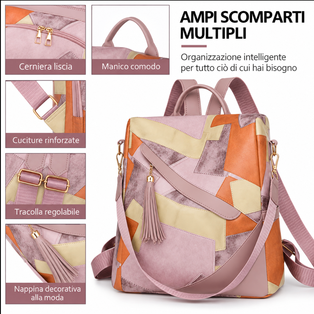 DELFINA | Sac à dos antivol à carreaux