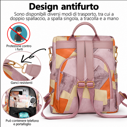 GISELLA | Sac à dos antivol à carreaux