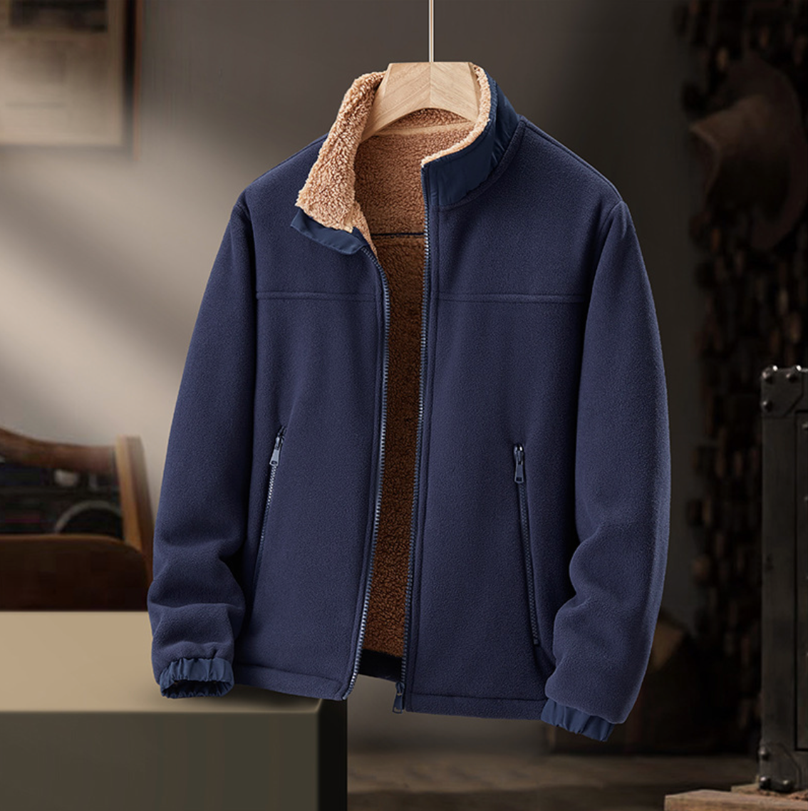 Grayson | Veste zippée à col peluche