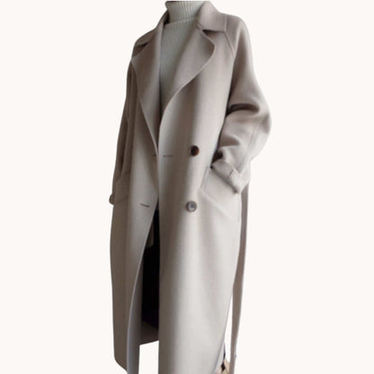 Trench-coat classique croisé ceinturé