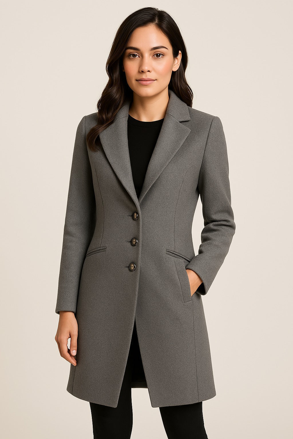Manteau longline cintré