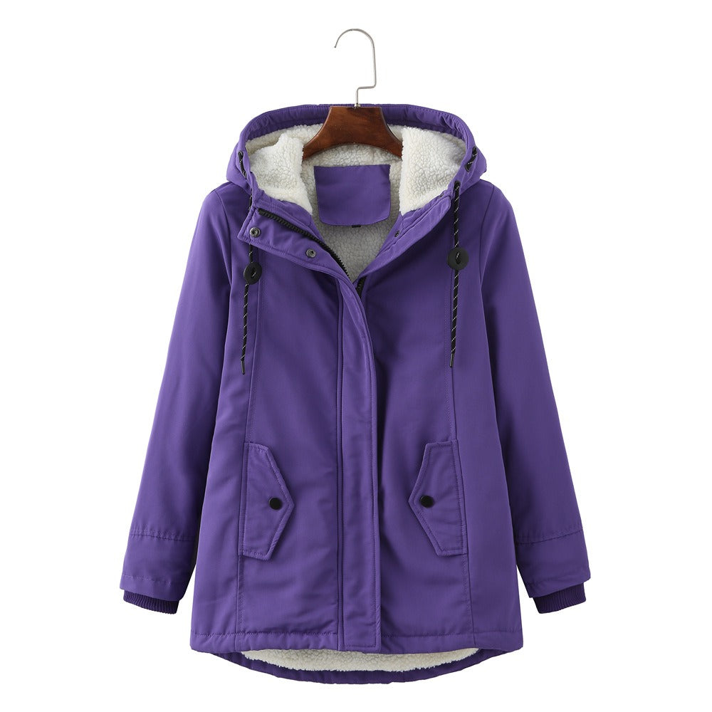 Longue parka matelassée à capuche