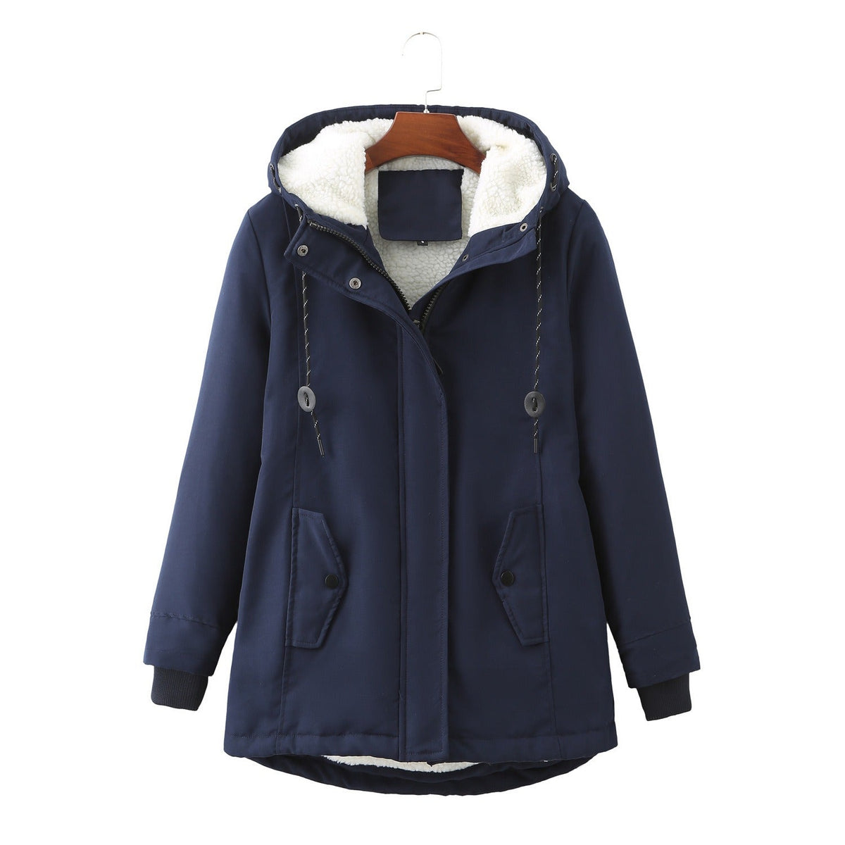 Longue parka matelassée à capuche