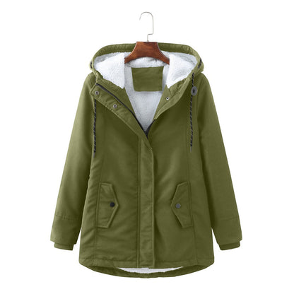 Longue parka matelassée à capuche