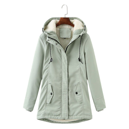 Longue parka matelassée à capuche
