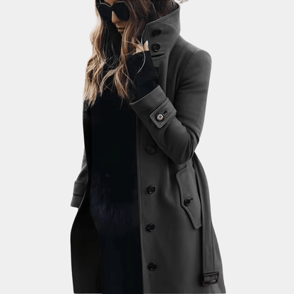 Trench-coat chaud croisé ceinturé