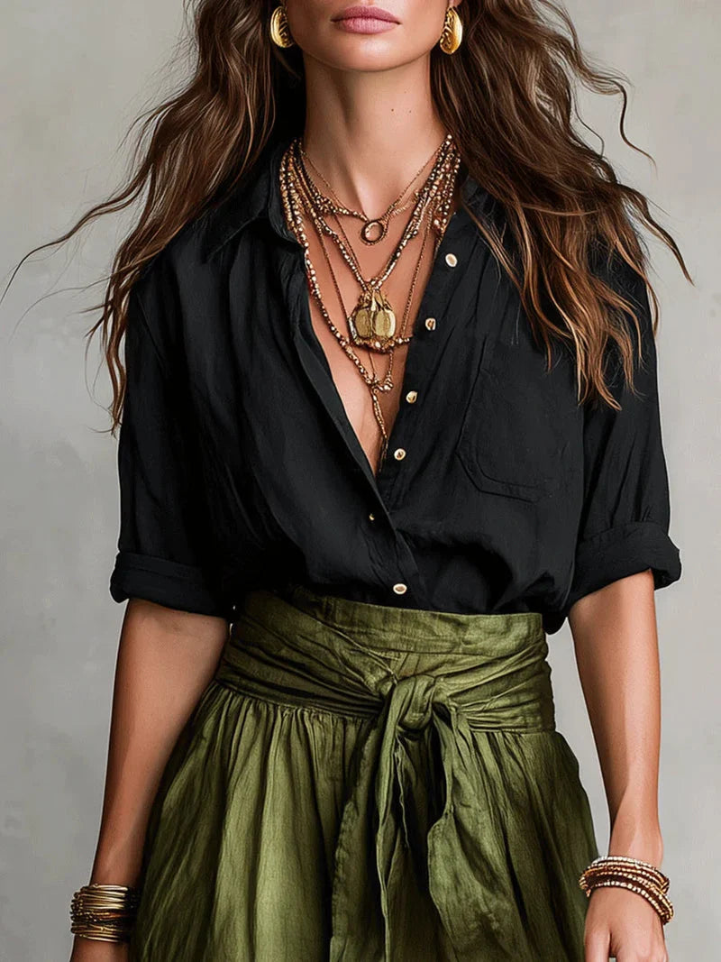 Ensemble ROMY – Chemise & Jupe Nouée