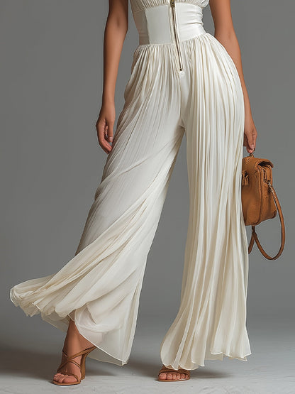 Combinaison Zsófia – chiffon blanc plissé • S1