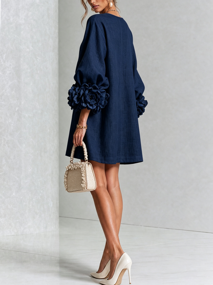 Florence | Robe courte fleurie à boutonnage devant