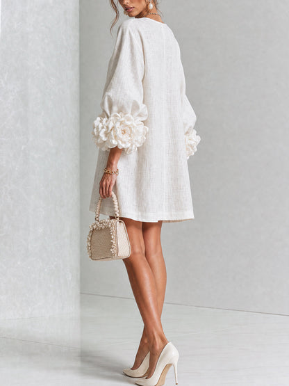 Florence | Robe courte fleurie à boutonnage devant