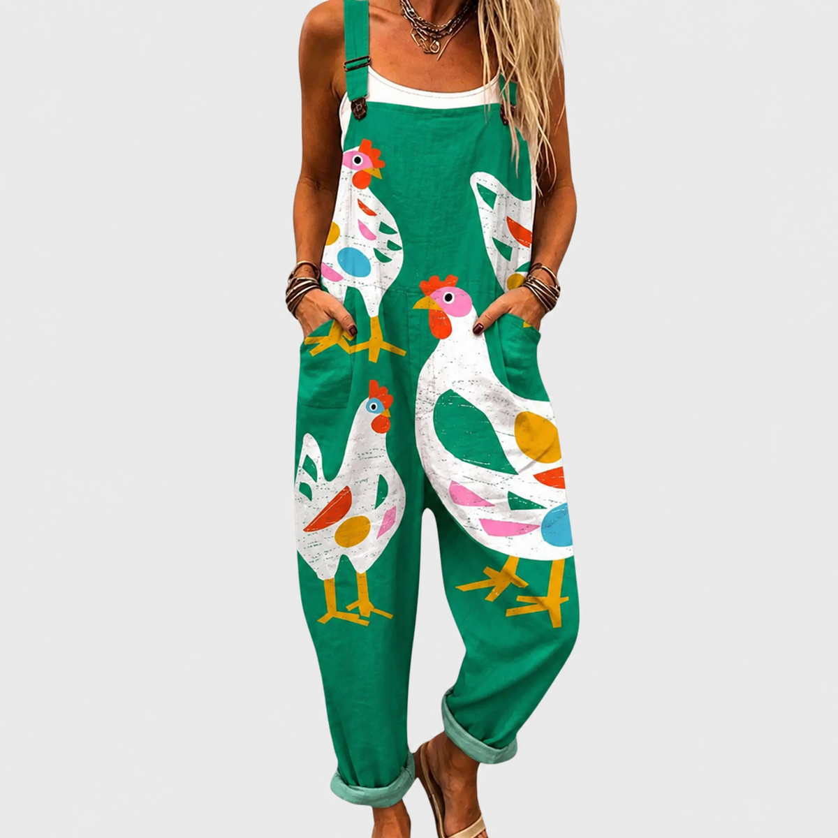 Combinaison imprimée jambes larges