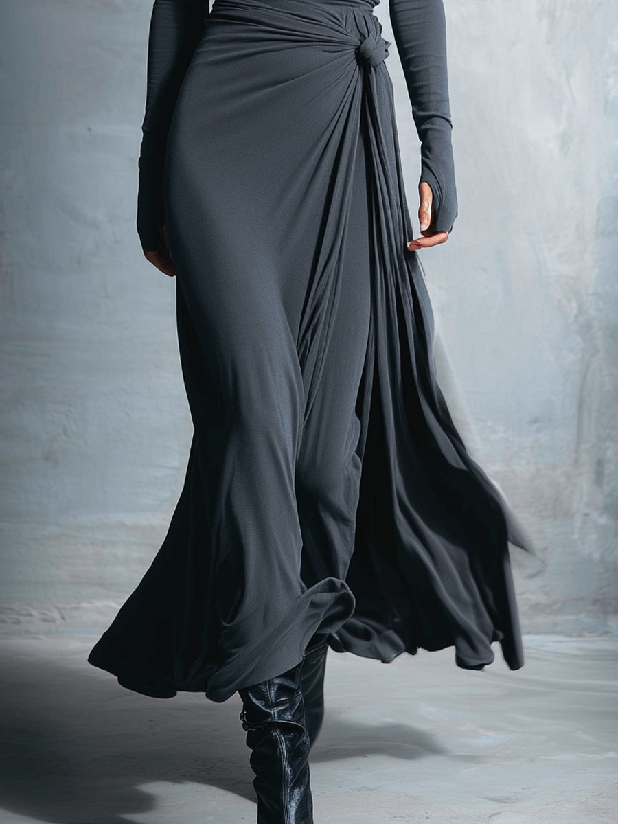 Naiara | Robe longue nouée sur le côté