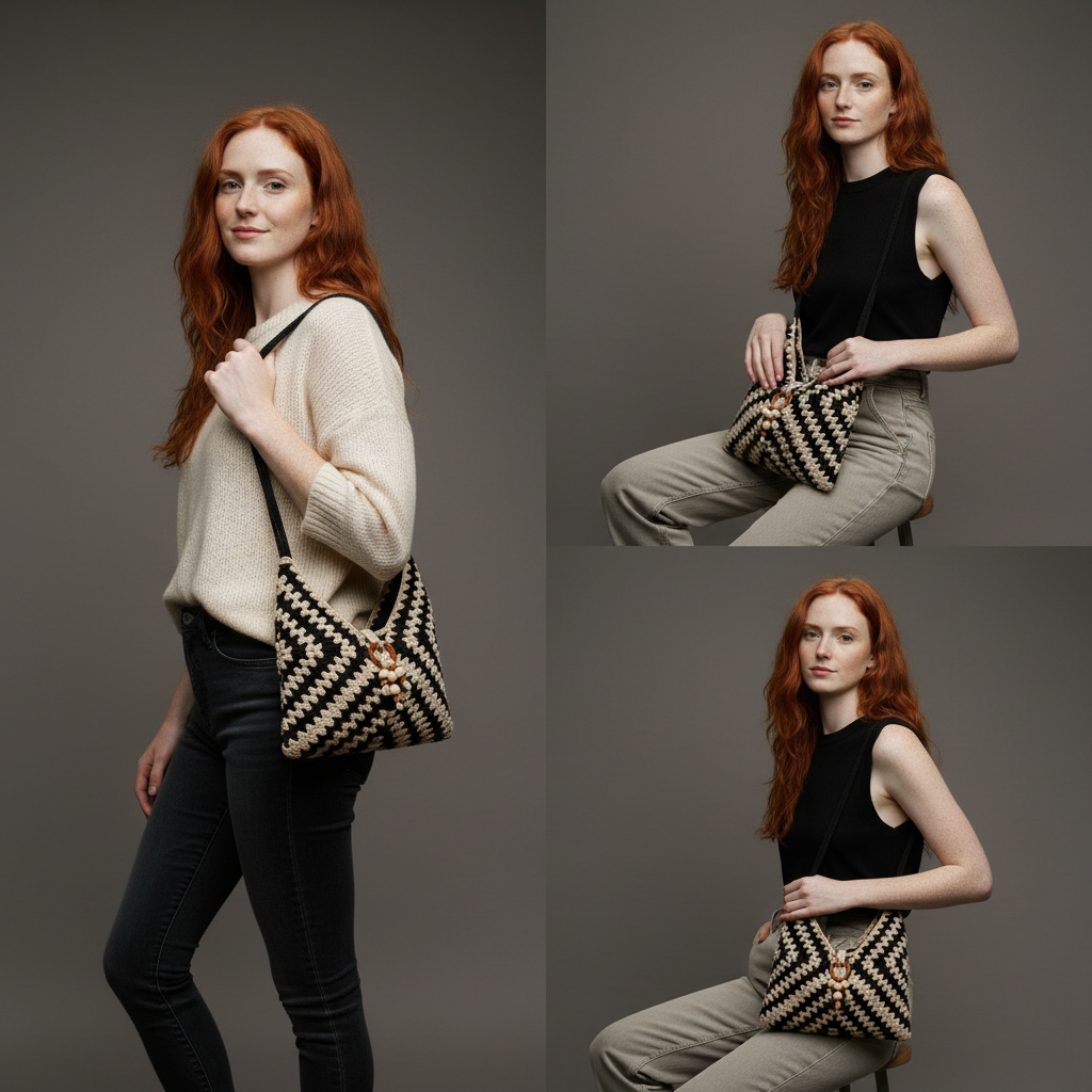 Grand sac crocheté Noelle