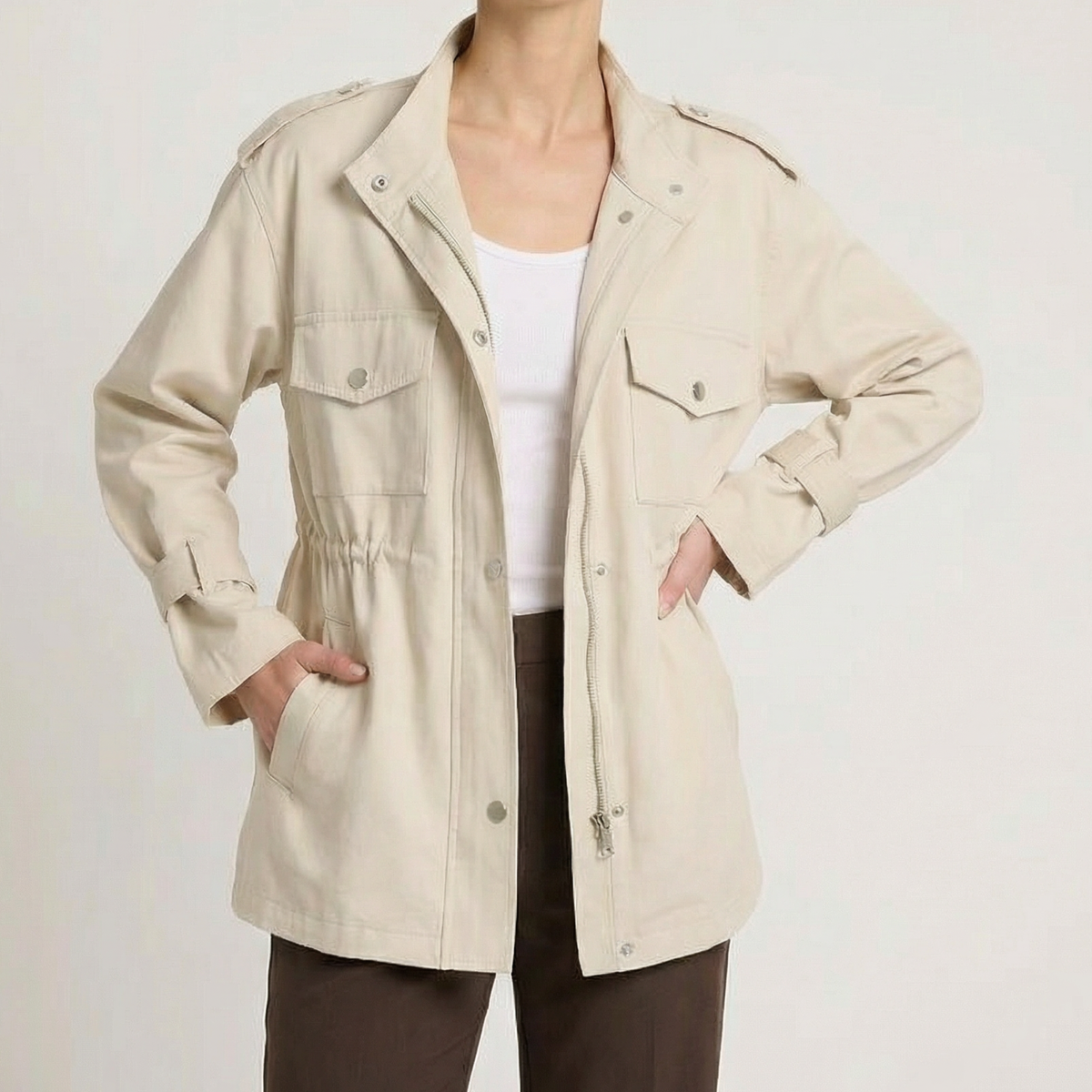 Long manteau ajusté