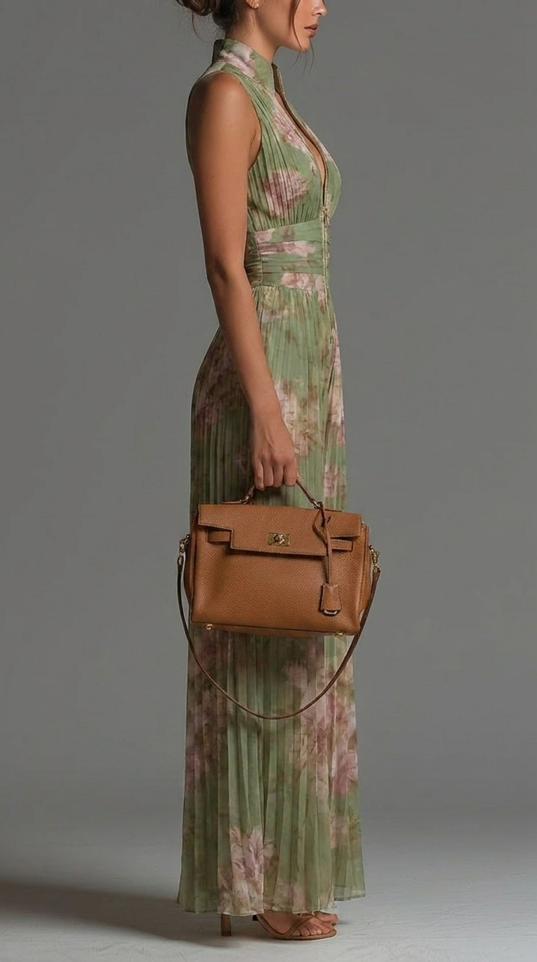 Combinaison plissée en chiffon fleuri • S1