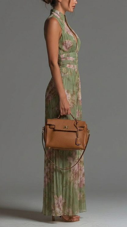 Combinaison plissée en chiffon fleuri • S1