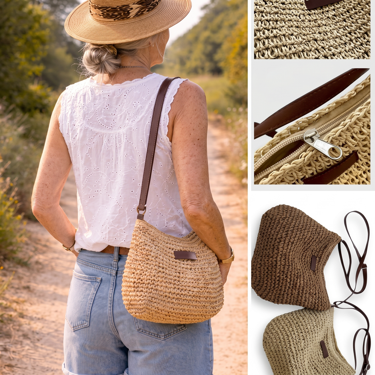 SIMONA | Sac tressé élégant