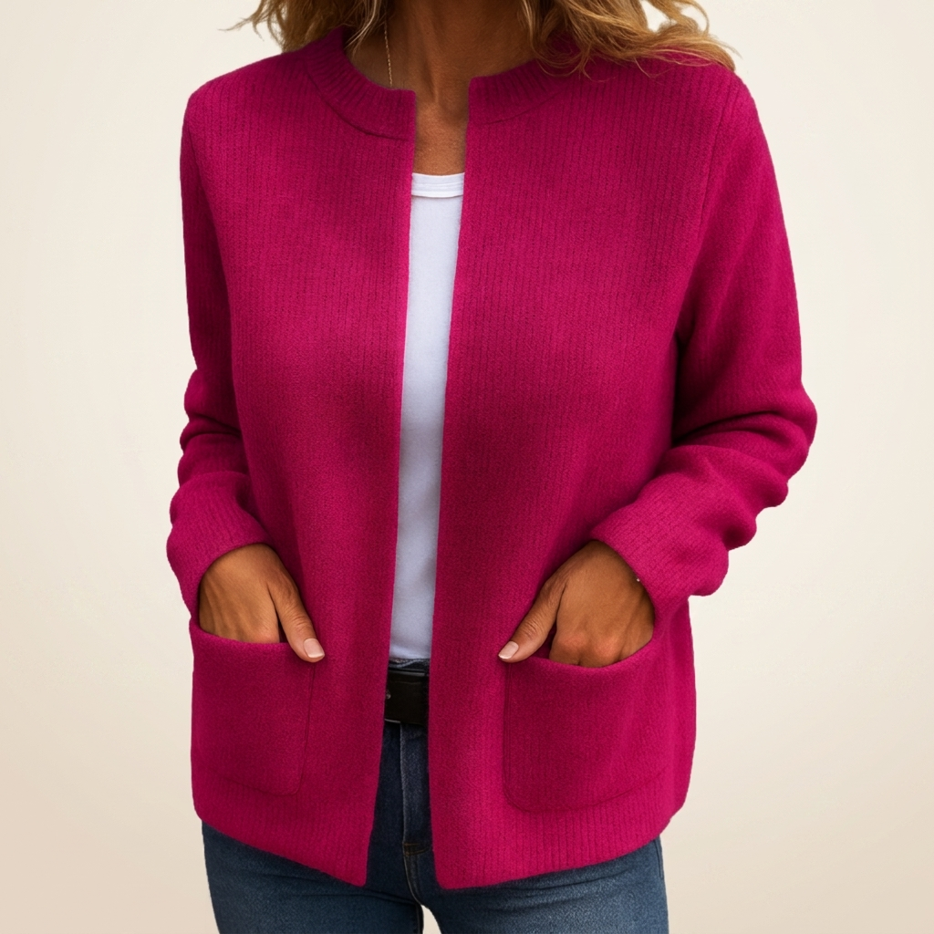 Cardigan en Maille Douce à Zip DIANE