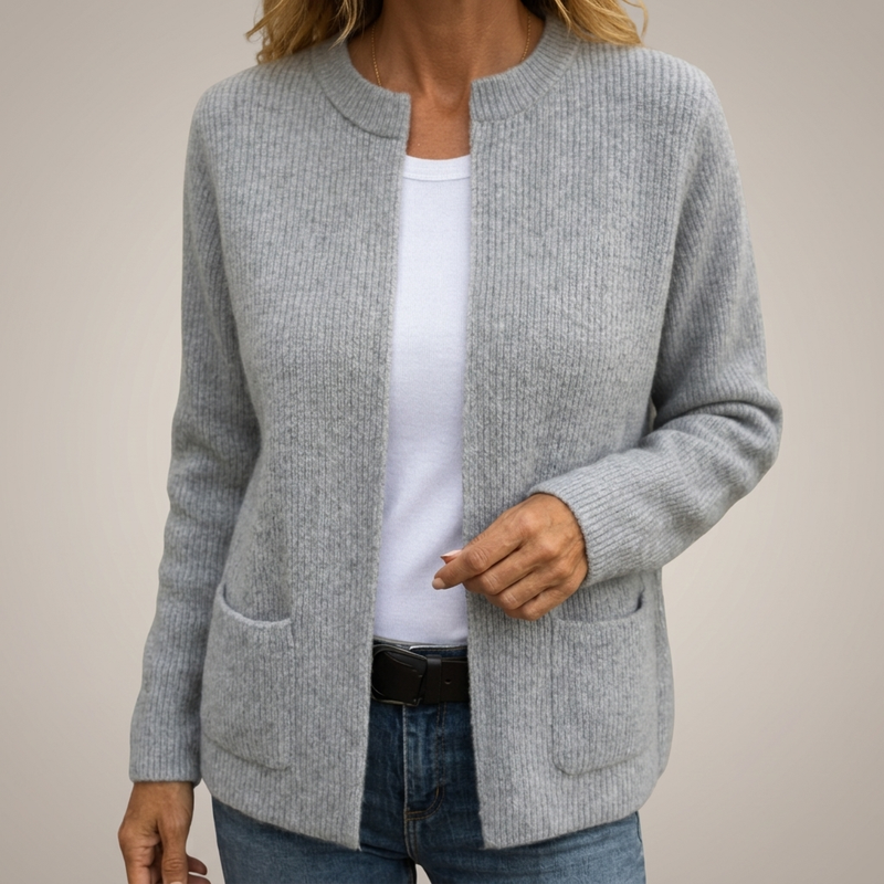 Cardigan en Maille Douce à Zip DIANE