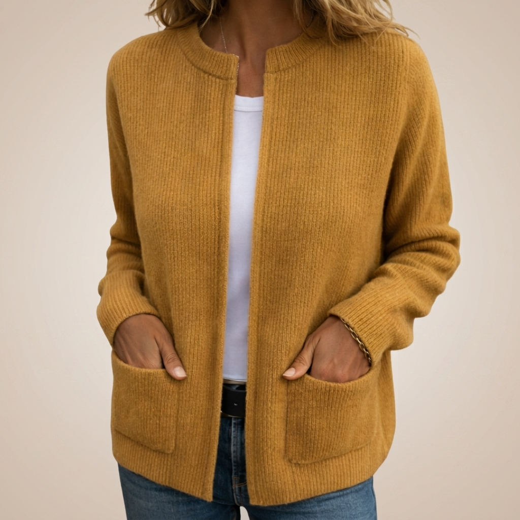 Cardigan en Maille Douce à Zip DIANE