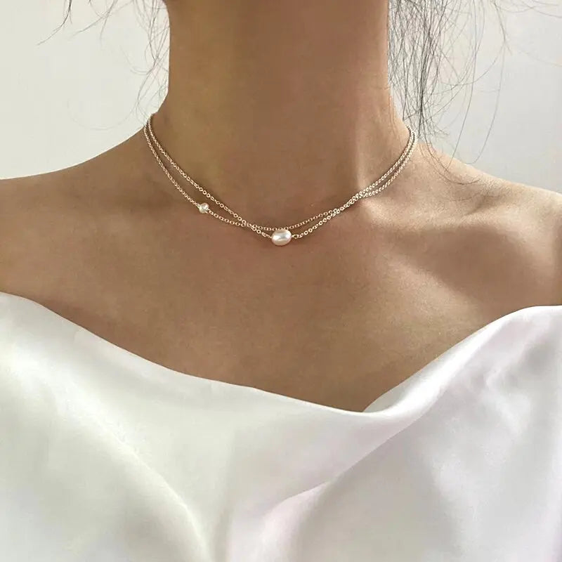 CLARISA | Collier classique de perles d'eau douce