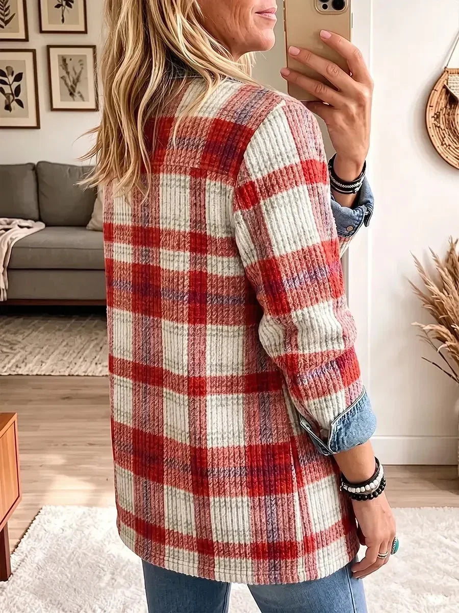 Scarlett | Veste vintage élégante en patchwork denim