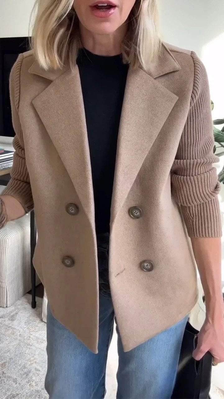 Manteau blazer longline décontracté