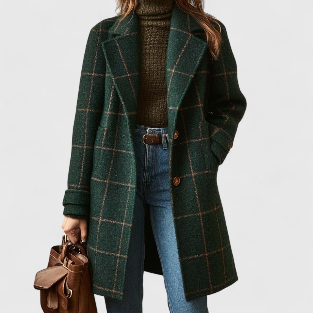 Manteau à carreaux classique