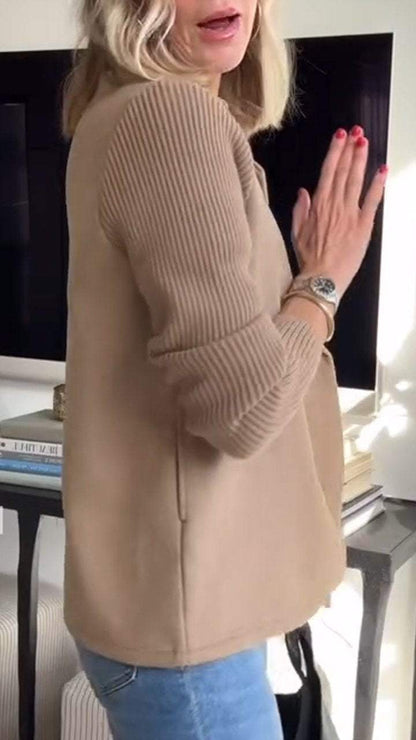 Manteau blazer longline décontracté