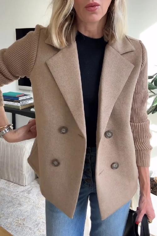 Manteau blazer longline décontracté