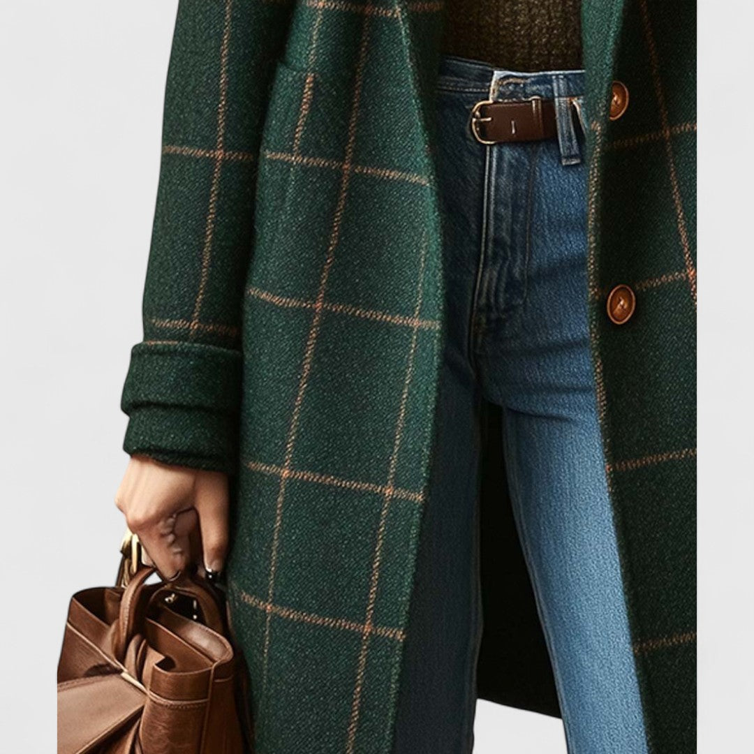 Manteau à carreaux classique