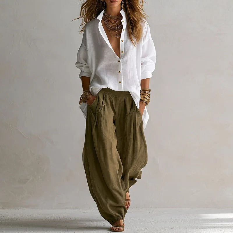 Ensemble Chemise et Pantalon Large TWILA