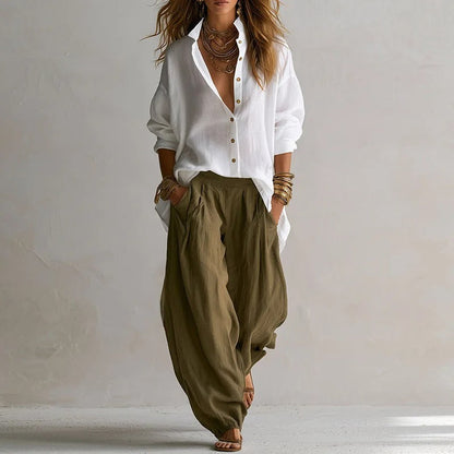 Ensemble Chemise et Pantalon Large TWILA