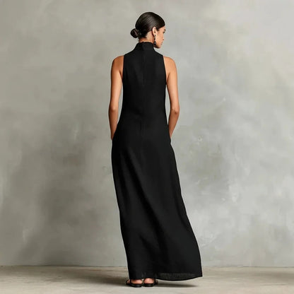 Robe Longue Sans Manches à Col Montant ARDITH