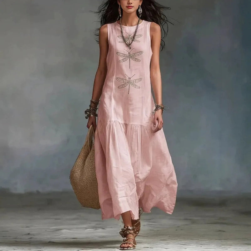 Robe Midi à Libellule VIOLET