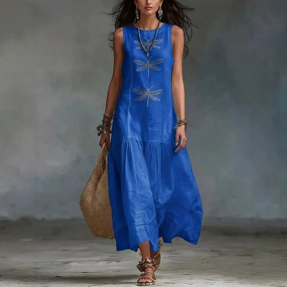 Robe Midi à Libellule VIOLET