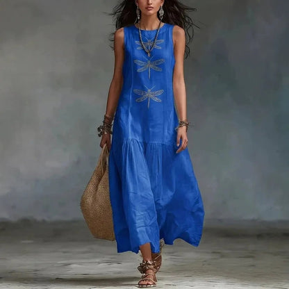 Robe Midi à Libellule VIOLET