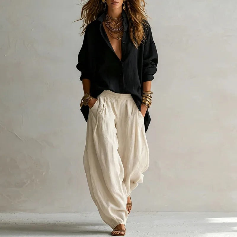 Ensemble Chemise et Pantalon Large TWILA