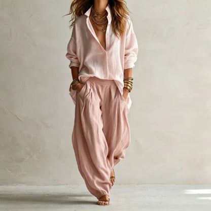 Ensemble Chemise et Pantalon Large TWILA